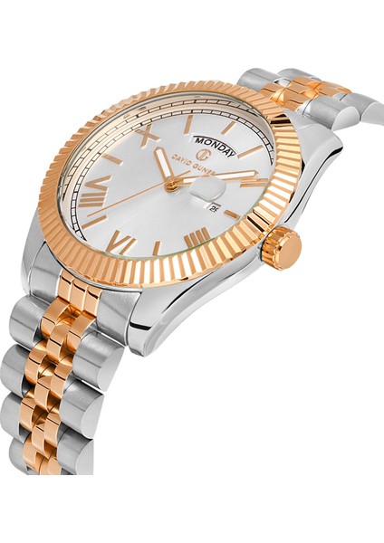 Davıd Guner Rose Beyaz Kaplamalı Beyaz Kadranlı Erkek Kol Saati DG-8481GA-E1 modelleri