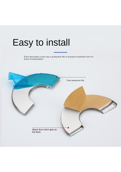 140X51MM 50 1 Adet Kendinden Yapışkanlı Paslanmaz Çelik Musluk Dekoratif Kapak Üçgen Vana Duvar Deliği Krom Kaplama Banyo Su Borusu Aksesuarları (Yurt Dışından) modelleri