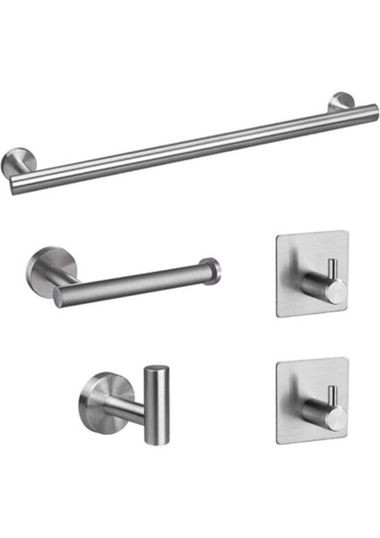 L 50 Tuvalet Donanım Seti Bornoz Kancası Havlu Ray Bar Rackyuvarlak Siyah Paslanmaz Çelik Raf Kağıt Doku Tutucu Banyo Aksesuarları A1 (Yurt Dışından) modelleri