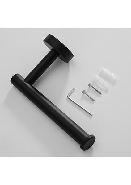 L 50 Tuvalet Donanım Seti Bornoz Kancası Havlu Ray Bar Rackyuvarlak Siyah Paslanmaz Çelik Raf Kağıt Doku Tutucu Banyo Aksesuarları A1 (Yurt Dışından) indirimleri