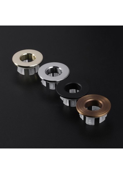 Kahverengi 50 Banyo Havzası Lavabo Taşma Kapağı Altı Metrelik Yuvarlak Ekleme Krom Halka Delik Kapağı (Yurt Dışından) modelleri