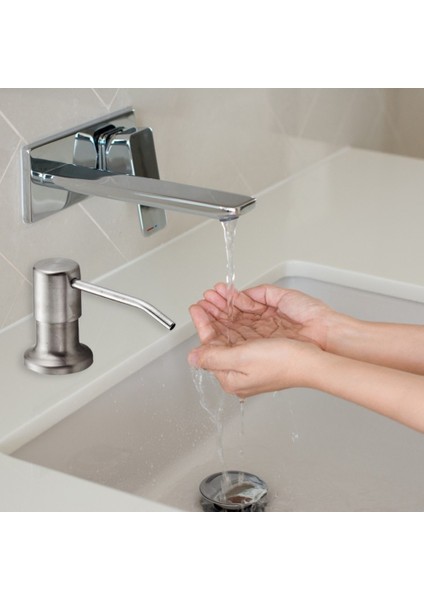 11.6X10.5 cm Paslanmaz Çelik Sabunluk Uzatma Tüpü Kiti Mutfak Lavabo Metal Güverte Altında Tezgah Lavaboya Monte Mutfak Aracı (Yurt Dışından)