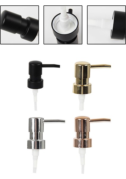 Gümüş 1 Takım Sabun Pompası Sıvı Losyon Dispenser Kafası Yuvarlak Kafa Abs Losyon Pompası Kafası 28 Iplik Banyo Şişesi Basın Memesi (Yurt Dışından) indirimleri