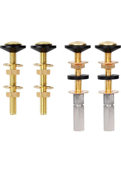 Temel 50 2 Adet Klozet Cıvata Seti, Ekstra Uzun Kilitleme Somunları ile Evrensel Ağır Hizmet Paslanmaz Çelik Kauçuk Yıkayıcılar Contalar (Yurt Dışından) fiyatları