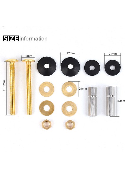 Temel 50 2 Adet Klozet Cıvata Seti, Ekstra Uzun Kilitleme Somunları ile Evrensel Ağır Hizmet Paslanmaz Çelik Kauçuk Yıkayıcılar Contalar (Yurt Dışından) fırsatları