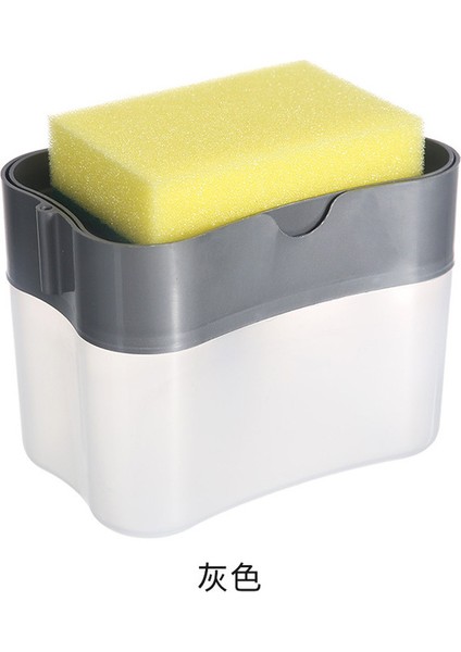 Mutfak Için Gri Bulaşık Sabunu Dispenseri,sıvı Sabunluk,sünger Tutuculu Mutfak Sabunu Dispenseri,sünger Caddy,sabun Pompası Dispenseri (Yurt Dışından)