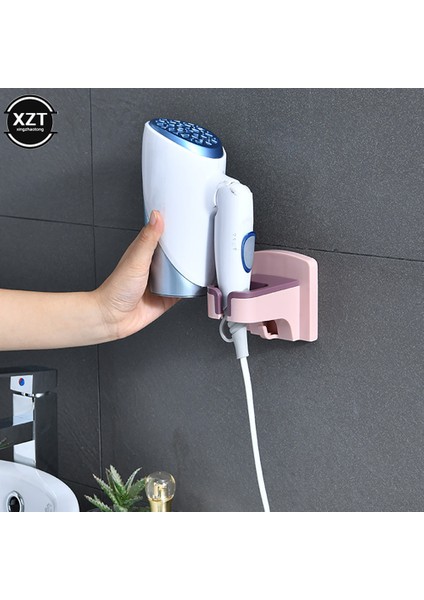 Beyaz Saç Kurutma Makinesi Tutucu Duvara Monte Banyo Organizatör Stand Rafı Depolama Rafı Aksesuar Kablo Askısı Depolama Rafı Ev Için (Yurt Dışından)
