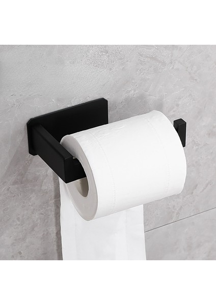 Siyah Paslanmaz Çelik Tuvalet Kağıtlığı Kendinden Yapışkanlı Banyo Kağıt Mendil Tutucu Siyah Kaplama Kolay Kurulum Vidasız (Yurt Dışından) fiyatları