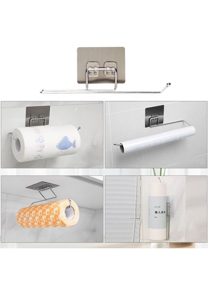 Altın Mutfak Banyo Paslanmaz Çelik Banyo Kanca Lavabo Tuvalet Tutucu Duvara Montaj Rulo Doku Rafı Rulo Kağıt Tutucu Siyah (Yurt Dışından) indirimleri