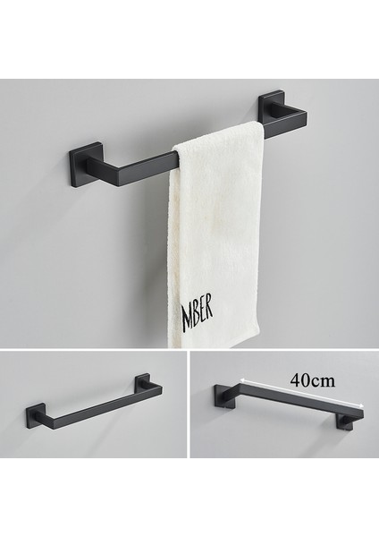 Krom A 50 Mat Siyah Banyo Havlu Askısı Bar Doku Kanca Tuvalet Askısı Duvara Montaj Paslanmaz Çelik Tuvalet Donanım Seti (Yurt Dışından) fırsatları