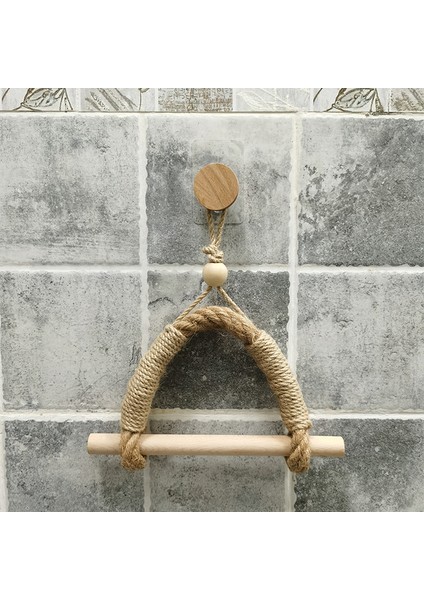 Dairesel Tırnaksız Etiket Havlu Askısı Banyo Ahşap Kanca Kağıt Havlu Askısı Banyo Tuvalet Aksesuarları Seti Kağıt Havlu Tutucular Mutfak (Yurt Dışından)