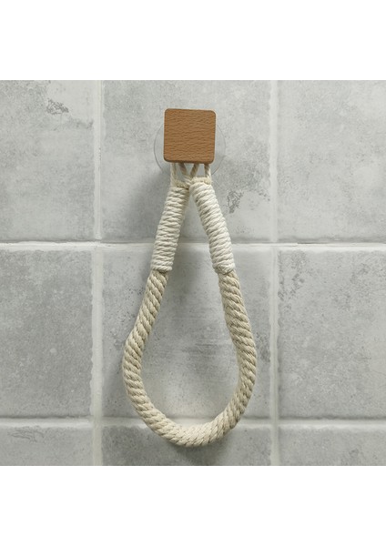 Kare Tırnaksız Etiket Havlu Askısı Banyo Ahşap Kanca Kağıt Havlu Askısı Banyo Tuvalet Aksesuarları Seti Kağıt Tutucu Braketi (Yurt Dışından)