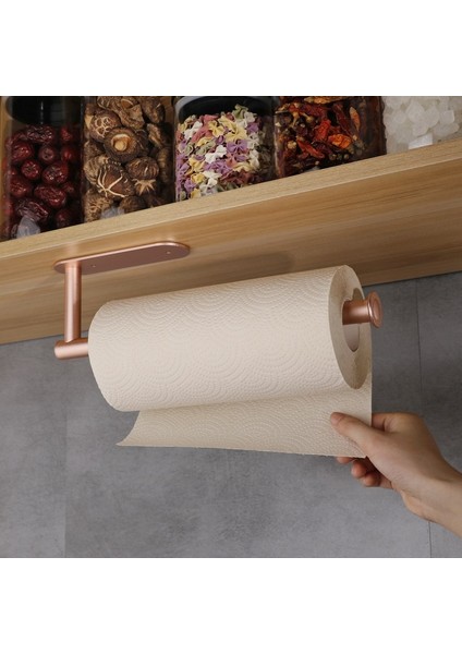 Gümüş 15 cm A Alüminyum Kare Yuvarlak Dolap Mutfak Kağıt Havlu Tutacağı Delme Yok Mutfak Kağıt Rulosu Tutucu Duvara Monte Kağıt Havlu Tutacağı (Yurt Dışından)