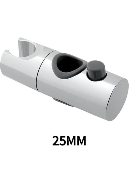 SILVER-25MM Banyo Aksesuarları Evrensel Abs Plastik Duş Kaydırağı Raylı Bar Tutucu 18 ~ 25MM Ayarlanabilir Kelepçe Tutucu Braketi Değiştirme (Yurt Dışından)