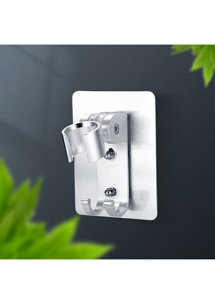 Gümüş Güçlü Yapıştırıcı 90° Alüminyum Duvar Jel Monteli Duş Başlığı Tutucu Ayarlanabilir Banyo Aksesuarları Stand Braketi (Yurt Dışından)