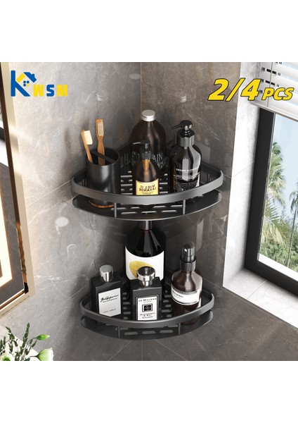 Styleb-Silvery-1pc Banyo Rafı Mutfak Depolama Organizatör Alüminyum Alaşımlı Şampuan Rafı Duş Rafı Banyo Aksesuarları Hiçbir Matkap Raf (Yurt Dışından) fırsatları