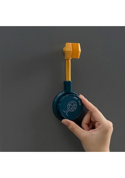 Sarı Yumruksuz Duş Braketi Duş Tutucu Duş Başlığı Sabitleme Braketi Ayarlanabilir Evrensel Braket Evrensel Vantuz (Yurt Dışından)