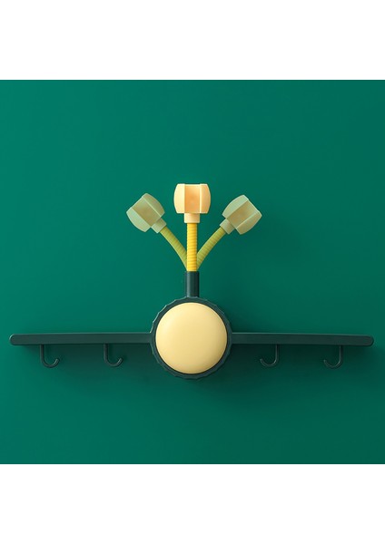 B 360° Duş Başlığı Tutucu Ayarlanabilir Kendinden Yapışkanlı Duş Başlığı Braketi Duvara Montaj Kancalı Stand Spa Banyo Evrensel (Yurt Dışından)