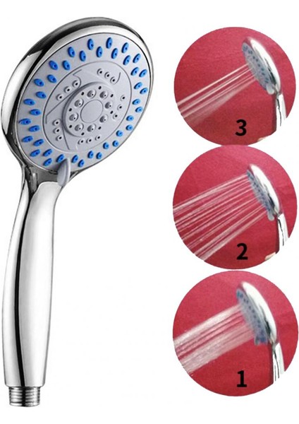 Orta Ayarlanabilir 3 Modlu El Duş Başlığı Banyo Musluk Yedek Yağmurlama Başlığı Yüksek Basınçlı Duş Başlığı Banyo Aksesuarları (Yurt Dışından)