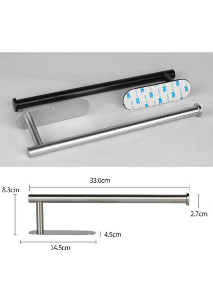Gümüş Mutfak Banyo Paslanmaz Çelik Banyo Kanca Lavabo Tuvalet Tutucu Duvara Montaj Rulo Doku Rafı Rulo Kağıt Tutucu Siyah (Yurt Dışından) modelleri