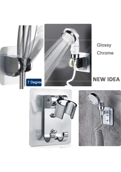 2 Adet Diğer Ayarlanabilir Duş Başlığı Tutucu Duvara Montaj Evrensel Duş Aksesuarları 7 Dönüşlü Ayarlanabilir Krom Banyo Braketi Montaj Yok (Yurt Dışından) modelleri