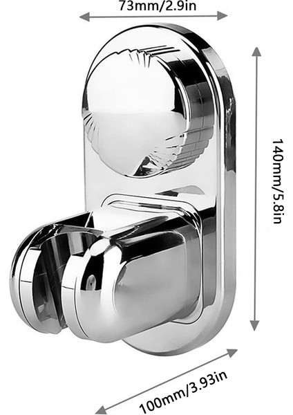 9X6.5X6CM Ayarlanabilir Duş Tutucu Duvara Montaj Evrensel Vantuz Duş Başlığı Için Abs 360°DÖNEN Banyo Braketi 5 Mod Sabitleme Tabanı (Yurt Dışından)