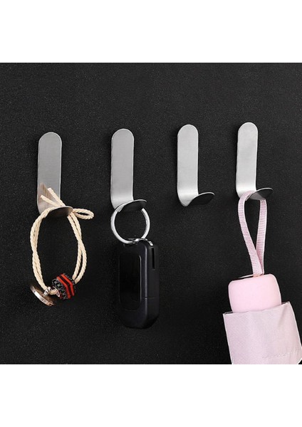 Mavi Yeni Paslanmaz Çelik J Şekli Güçlü Yapışkan Duvar Kanca Asılı Elbise Askısı Kapı Duvar Anahtar Çantası Depolama Rafı Banyo Havlu Tutucu (Yurt Dışından) fırsatları