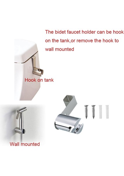 C Tırnak Bide Kanca Tutucu Paslanmaz Çelik Askı Abs Fırçalanmış Soket Duvar Duşu Başlığı Tutucu Shattaf Püskürtücü Tuvalet Tankı (Yurt Dışından) modelleri