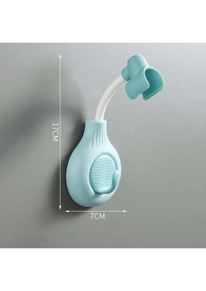 C Yeşil Duş Başlığı Tutucu Ayarlanabilir Kendinden Yapışkanlı Duş Başlığı Braketi Yumruksuz Duvara Montaj Vantuz Kanca Spa Banyo Evrensel (Yurt Dışından)