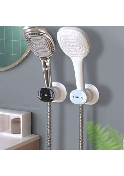 C Yeşil Duş Başlığı Tutucu Ayarlanabilir Kendinden Yapışkanlı Duş Başlığı Braketi Yumruksuz Duvara Montaj Vantuz Kanca Spa Banyo Evrensel (Yurt Dışından)