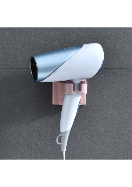 Pembe Duvara Monte Saç Kurutma Makinesi Tutucu Banyo Saç Kurutma Makinesi Kanca Ev Abs Depolama Raf Banyo Organizatör ve Depolama (Yurt Dışından) fırsatları