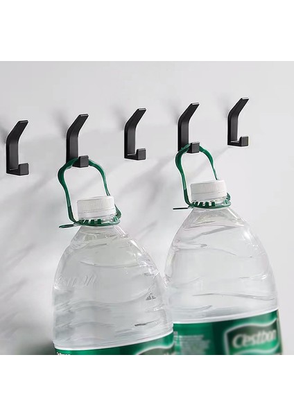 Beyaz 2 Adet Duvara Asılan Havlu Kancaları Anahtar Elbise Çift Kanca Raylı Bornoz Askısı Ceket Banyo Oturma Odası Mutfak Aksesuarları (Yurt Dışından)