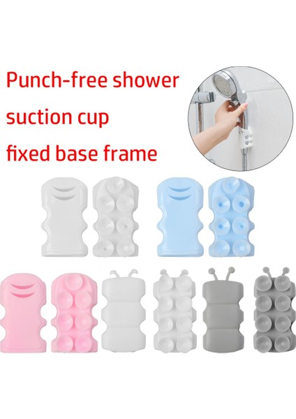 Stil 1 Vantuzlu Hareketli Duş Başlığı Tutucu Yumruksuz Yeniden Kullanılabilir Duş Braketi Banyo Aksesuarları (Yurt Dışından) modelleri