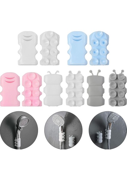 Stil 1 Vantuzlu Hareketli Duş Başlığı Tutucu Yumruksuz Yeniden Kullanılabilir Duş Braketi Banyo Aksesuarları (Yurt Dışından) fırsatları