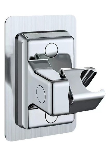 Gümüş 1 Adet Kendinden Yapışkanlı Duş Başlığı Duvara Monte Duş Başlığı Tutucu Ayarlanabilir Duş Tutucu El Braketi Banyo Aksesuarları (Yurt Dışından)