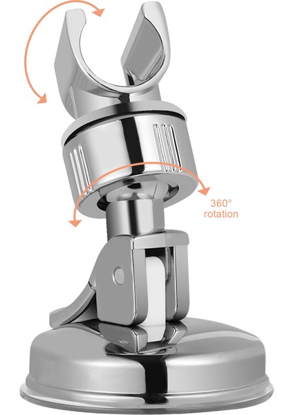 03 Duş Başlığı Tutucu 360° Ayarlanabilir Vantuz Duş Tutucu Duvara Monte Duş Başlığı Braketi Desteği Duş Banyo Aksesuarı (Yurt Dışından)