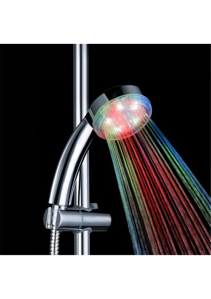 Çok Renkli Yanıp Sönen Romantik Renkli LED Işıklı Duş Başlığı (Yurt Dışından)