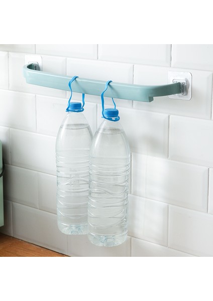 Pembe Mutfak Dolabı Kapı Askısı Montaj Duvar Banyo Banyo Havlusu Rafları Havlu Tutucu Bar Tek Çubuk Depolama Havlu Askısı Üzeri (Yurt Dışından)