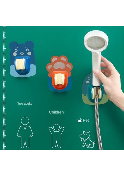 03 Tırnaksız Yapışkan Deliksiz Duş Tutucu Banyo Duş Başlığı Sabit Açı Ayarlanabilir Su Geçirmez Nem Geçirmez Taşınabilir (Yurt Dışından)