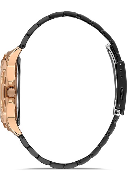 Davıd Guner Rose Siyah Kaplamalı Siyah Kadranlı Erkek Kol Saati DG-8353GA-R2 fiyatları