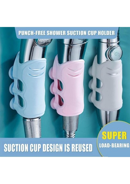 Mavi 2 Adet Duş Başlığı Tutucu Yeniden Kullanılabilir Güçlü Emme Duş Tutucu Güçlü Takılabilir Dayanıklı Hareketli Vantuz Duş Braketi (Yurt Dışından) modelleri