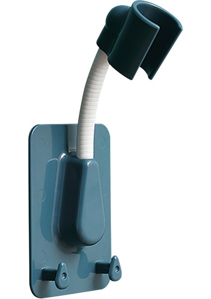 Mavi 360° Duş Başlığı Tutucu Ayarlanabilir Kendinden Yapışkanlı Duş Başlığı Braketi Duvara Montaj 2 Kanca Standı Spa Banyo Evrensel 1 Adet (Yurt Dışından)