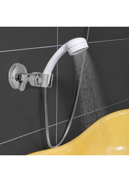 Beyaz Tutucu Evrensel Ayarlanabilir Duş Başlığı Tutucu Vantuz Tutucu Tam Kaplama Duş Rayı Kafa Tutucu Banyo Braketi Istikrarlı Rotasyon (Yurt Dışından) modelleri
