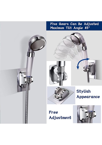 Jel Tutucu B Evrensel Ayarlanabilir Duş Başlığı Tutucu Duvar Jel Monte Stand Braketi Banyo Duş Braketi Banyo Aksesuarları (Yurt Dışından)