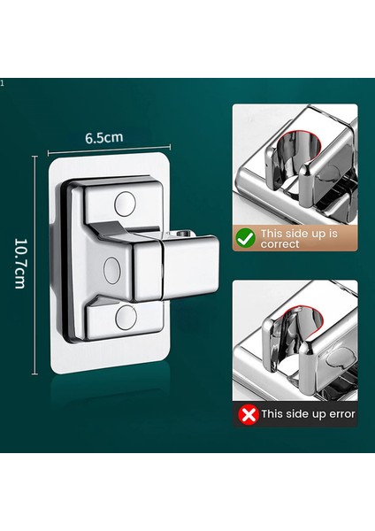 Şerit 360°DUŞ Başlığı Tutucu Ayarlanabilir Duvara Monte Duş Tutucu Kendinden Yapışkanlı Duş Başlığı El Braketi Banyo Aksesuarları (Yurt Dışından)