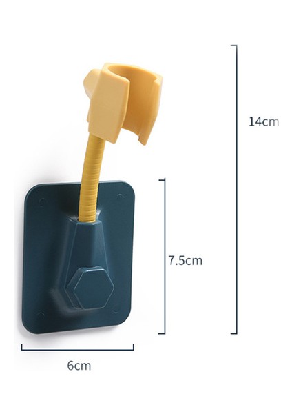 Sarı 360° Ayarlanabilir Banyo Duş Başlığı Tutucu Duvara Monte Duş Başlığı Memesi Tutucu Braketi Vantuz Banyo Aksesuarları (Yurt Dışından)