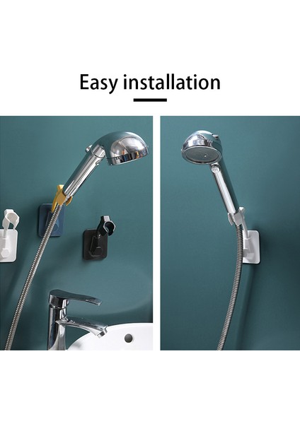 Sarı 360° Ayarlanabilir Banyo Duş Başlığı Tutucu Duvara Monte Duş Başlığı Memesi Tutucu Braketi Vantuz Banyo Aksesuarları (Yurt Dışından)