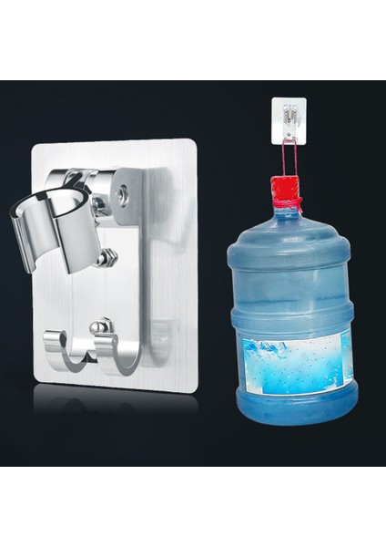 Gümüş Güçlü Yapıştırıcı 90° Alüminyum Duvar Jel Monteli Duş Başlığı Tutucu Ayarlanabilir Banyo Aksesuarları Stand Braketi (Yurt Dışından) fırsatları