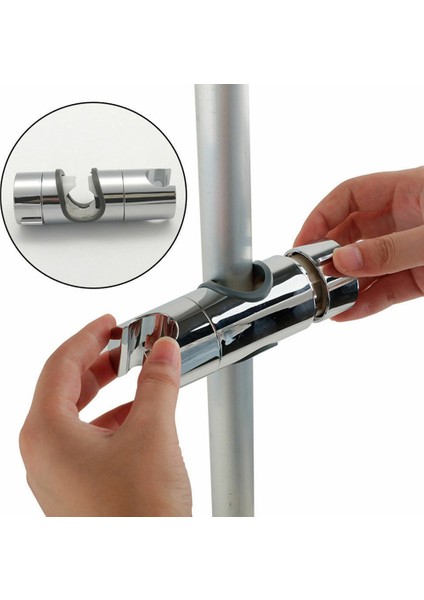 18-25MM Turuncu Ayarlanabilir 18-25MM Duş Başlığı Tutucu 22MM Duş Tutucu Kelepçe Duş Başlığı Ray Slayt Braketi Banyo Aksesuarları 360° Dönüş (Yurt Dışından)