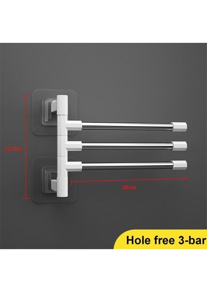 02 Döner Havlu Bar Duvara Monte Havlu Demiri Paslanmaz Çelik Havlu Askısı Havlu Organizatör Banyo Mutfak Aracı Için 180 ° Döndürme (Yurt Dışından)